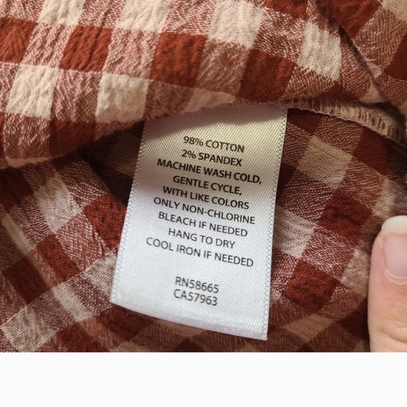 #100 NWOT Treasure & Bond Gingham Checkered Top - Picture 7 of 11